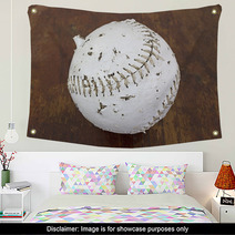 Softball That Has Been Chewed On By Dog Wall Art 53041326