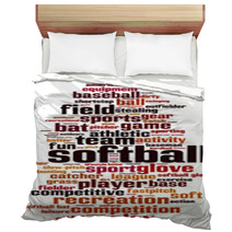 Softball Word Cloud Concept Vector Illustration Bedding 103109965