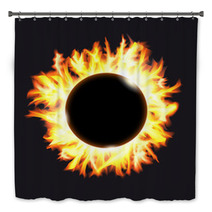 Solar Eclipse Frame Of Solar Protuberances On A Dark Background Bath Decor 42155216