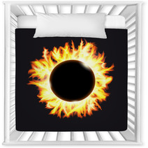 Solar Eclipse Frame Of Solar Protuberances On A Dark Background Nursery Decor 42155216