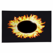 Solar Eclipse Frame Of Solar Protuberances On A Dark Background Rugs 42155216