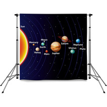 Solar System Colorful Vector Background Backdrops 58674275