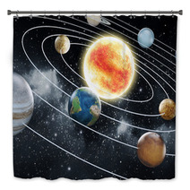 Solar System Illustration Bath Decor 67617292