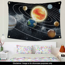 Solar System Illustration Wall Art 67617292