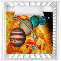 Solar System: The Comparative Size Of The Planets And Sun. Nursery Decor 40799295