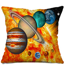 Solar System: The Comparative Size Of The Planets And Sun. Pillows 40799295