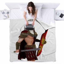 Soldier Marching Side View Blankets 41972134