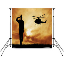 Soldiers Silhouette Backdrops 53217009