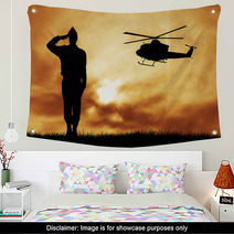 Soldiers Silhouette Wall Art 53217009
