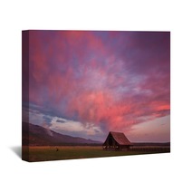 Solitary Barn In Sunset Skies Wall Art 130407437