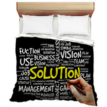 SOLUTION Word Cloud, Business Concept Bedding 77243734