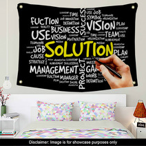 SOLUTION Word Cloud, Business Concept Wall Art 77243734