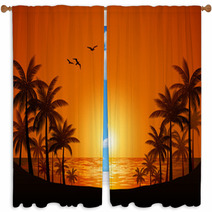South of the island Window Curtains 53063451