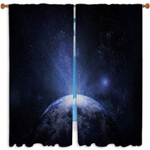 Space Background Window Curtains 75942834