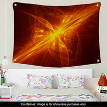 Space Fire Spider Shape Flame Wall Art 68510096