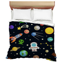 Space Seamless Pattern Bedding 64909625