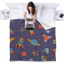 Space Seamless Pattern Blankets 70172237
