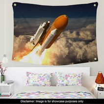 Space Shuttle In The Clouds Wall Art 67944490