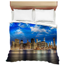 Spectacular Sunset View Of Lower Manhattan Skyline From Brooklyn Bedding 62433430