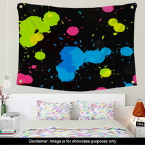 Spectrum Color Seamless Blot Texture Wall Art 61843371