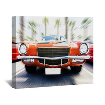 Speeding Classic Car Wall Art 113884334