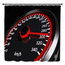 Speedometer With Moving Arrow Bath Decor 54770865