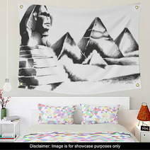 Sphinx And Pyramids Wall Art 155464998