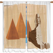 Sphinx And The Pyramids Window Curtains 35940239