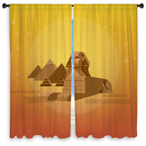 Sphinx Background World Landmark Window Curtains 108274910