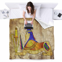 Sphinx  Mythical Creature Of Ancient Egypt Blankets 26485559