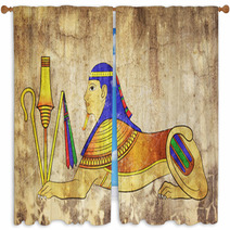 Sphinx  Mythical Creature Of Ancient Egypt Window Curtains 26485559