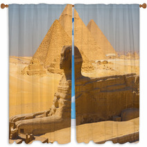Sphinx Side View Pyramids Giza Composite Window Curtains 41639960