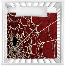 Spider Background—Red Nursery Decor 39000602