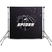 Spider Mascot Logo Design Vector With Modern Illustration Concept Style For Badge Emblem And T Shirt Printing Spider Illustration With Feet Backdrops 238804203