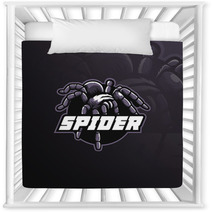 Spider Mascot Logo Design Vector With Modern Illustration Concept Style For Badge Emblem And T Shirt Printing Spider Illustration With Feet Nursery Decor 238804203