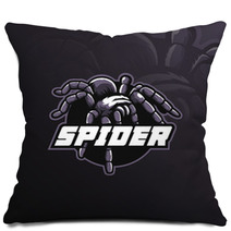Spider Mascot Logo Design Vector With Modern Illustration Concept Style For Badge Emblem And T Shirt Printing Spider Illustration With Feet Pillows 238804203