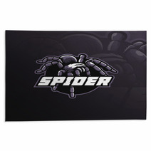 Spider Mascot Logo Design Vector With Modern Illustration Concept Style For Badge Emblem And T Shirt Printing Spider Illustration With Feet Rugs 238804203