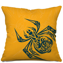 Spider Tribal Tattoo Pillows 72533307