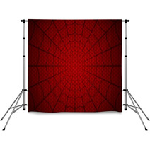 Spider Web Cobweb On Red Background Vector Illustration Backdrops 225772976