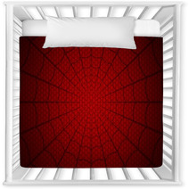Spider Web Cobweb On Red Background Vector Illustration Nursery Decor 225772976