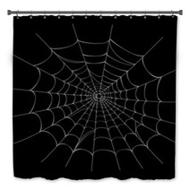 Spider Web On Black  Vector EPS AI 8 Bath Decor 25420841