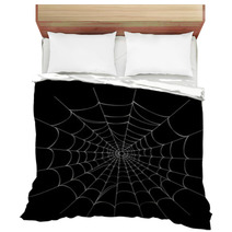 Spider Web On Black  Vector EPS AI 8 Bedding 25420841