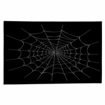 Spider Web On Black  Vector EPS AI 8 Rugs 25420841