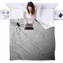 Spiderweb Background Blankets 18301222