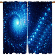 Spiral Fantasy In Space Window Curtains 67059912