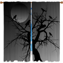 Spooky Tree Window Curtains 4283057