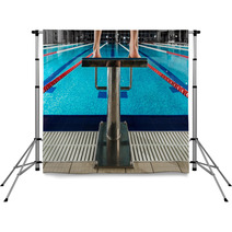 Sport Block Competition Man Swimmer Backdrops 161191238