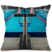 Sport Block Competition Man Swimmer Pillows 161191238