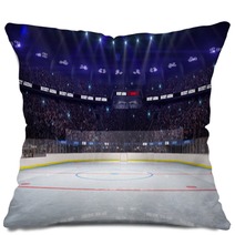 Sport Hockey Stadium 3d Render Whith People Fans And Light Pillows 137046762