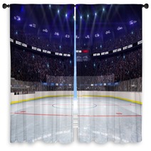 Sport Hockey Stadium 3d Render Whith People Fans And Light Window Curtains 137046762